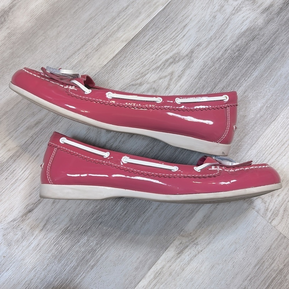 L.L. Bean Old Money Barbie Patent Leather Slip-On Boat Shoes Moccasin Loafers 9 - Picture 8 of 11